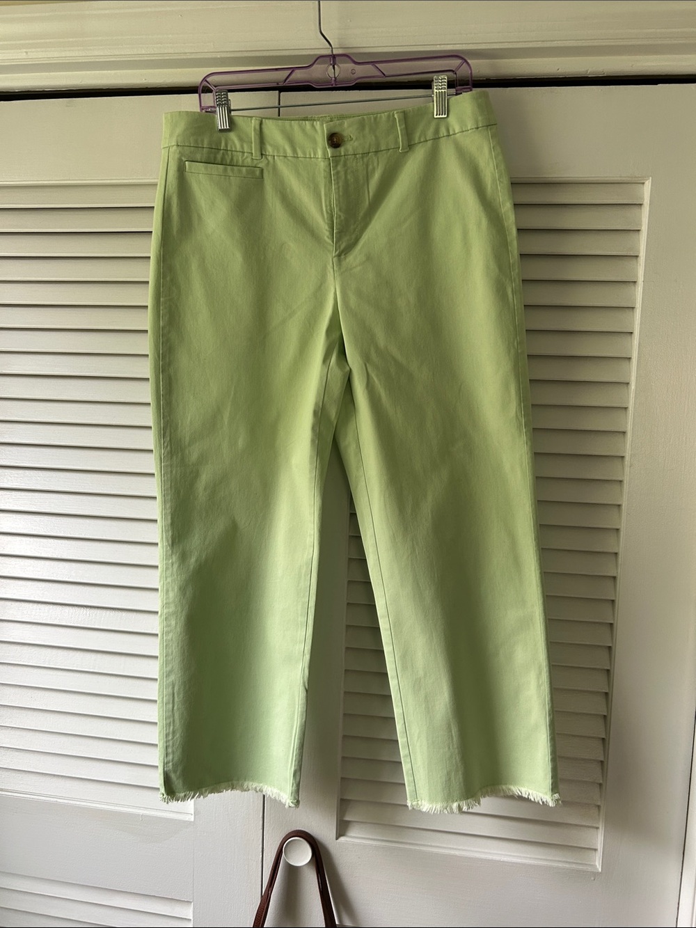 LOFT Light Mint Green Pants with Button Waist